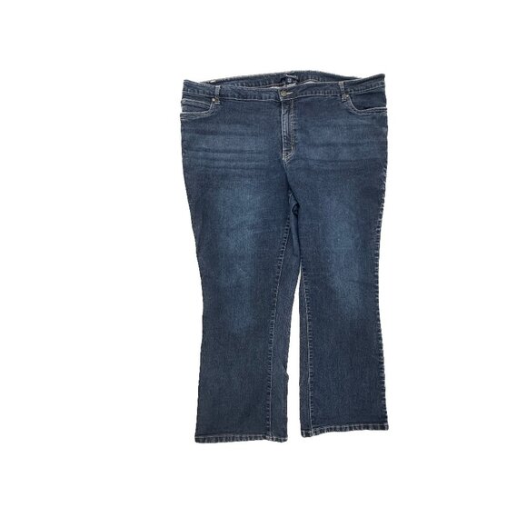Denim 24/7 Denim - Denim 24/7 Bootcut Women's size 24WP Dark Wash Blue Denim jeans